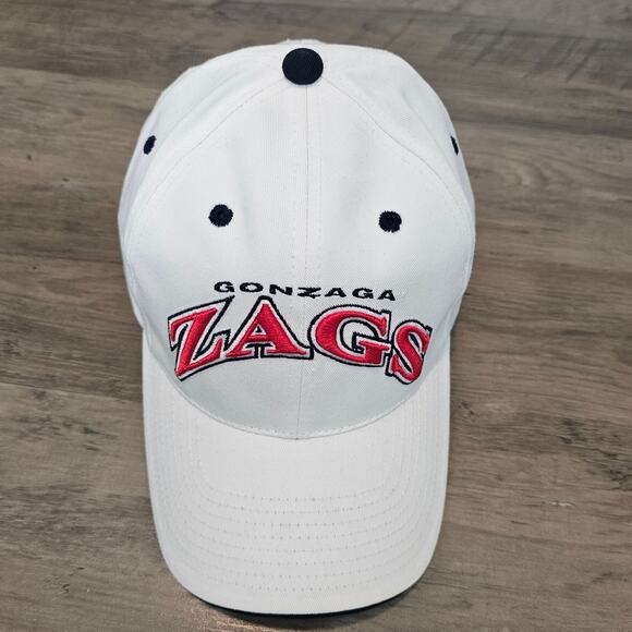 Vintage Gonzaga Bulldogs Snapback Hat Cap White Spellout Zags Embroidered TOW - Picture 4 of 10